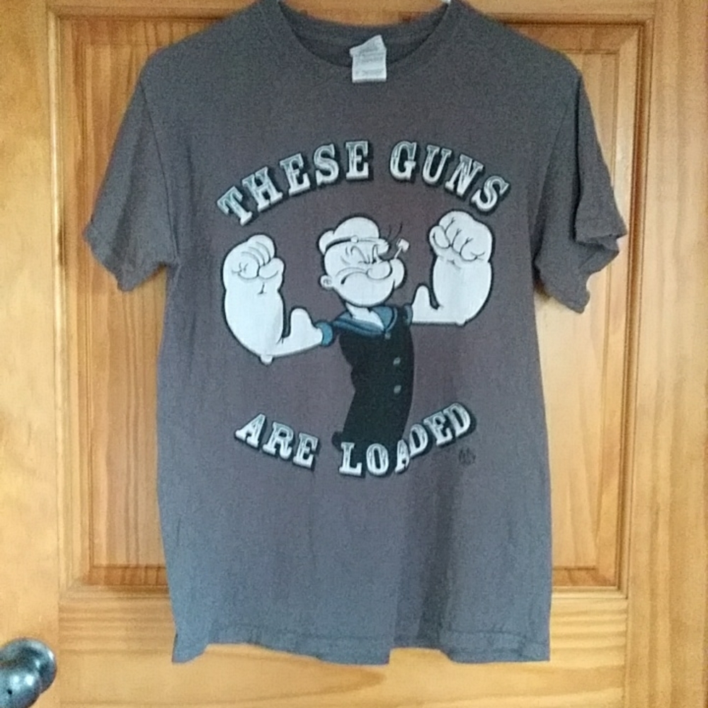 Gildan Popeye These Guns are Loaded Heavy Cotton T-Shirt